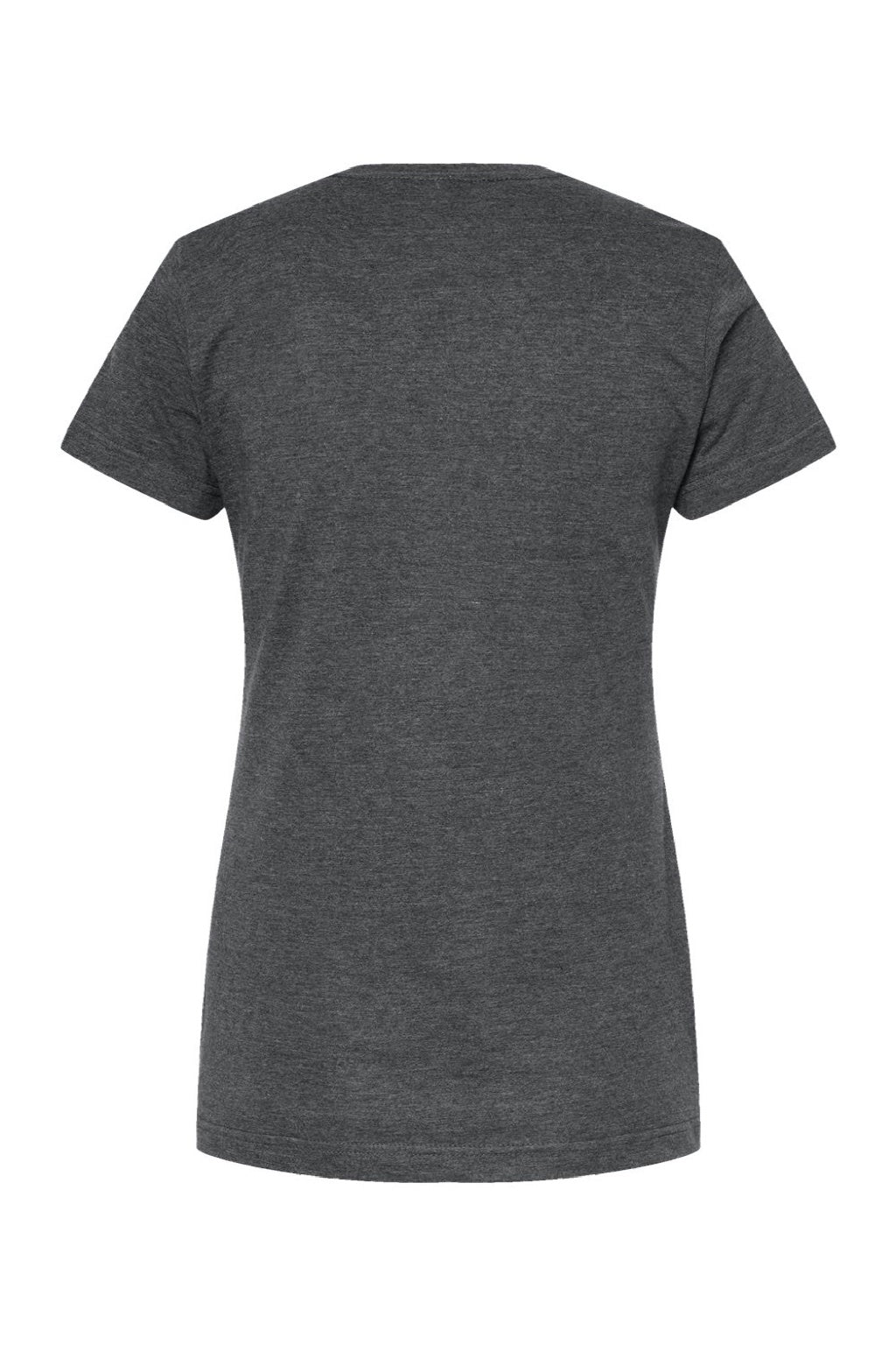 Tultex 216 Womens Fine Jersey Classic Fit Short Sleeve Crewneck T-Shirt Heather Charcoal Grey Flat Back