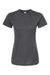 Tultex 216 Womens Fine Jersey Classic Fit Short Sleeve Crewneck T-Shirt Heather Charcoal Grey Flat Front