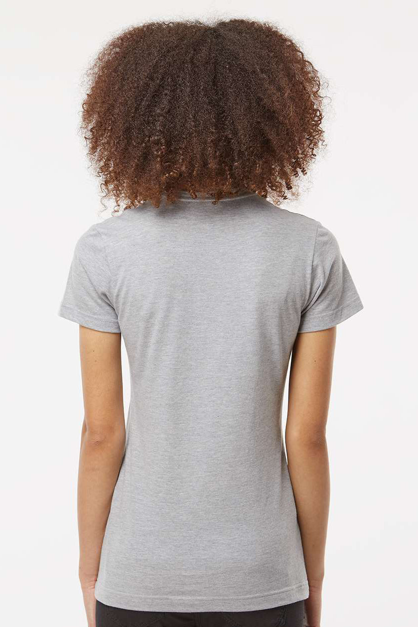 Tultex 216 Womens Fine Jersey Classic Fit Short Sleeve Crewneck T-Shirt Heather Grey Model Back