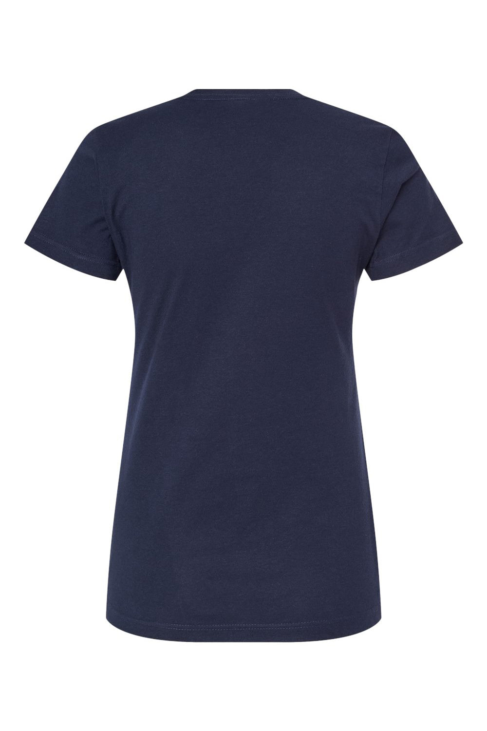 Tultex 216 Womens Fine Jersey Classic Fit Short Sleeve Crewneck T-Shirt Navy Blue Flat Back