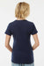 Tultex 216 Womens Fine Jersey Classic Fit Short Sleeve Crewneck T-Shirt Navy Blue Model Back