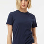 Tultex Womens Fine Jersey Classic Fit Short Sleeve Crewneck T-Shirt - Navy Blue