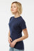 Tultex 216 Womens Fine Jersey Classic Fit Short Sleeve Crewneck T-Shirt Navy Blue Model Side