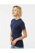Tultex 216 Womens Fine Jersey Classic Fit Short Sleeve Crewneck T-Shirt Navy Blue Model Side