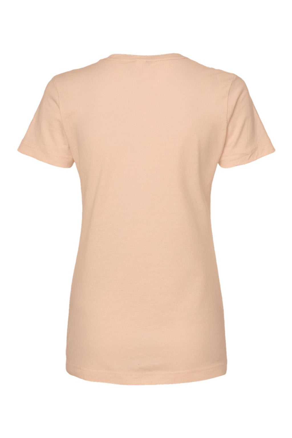 Tultex 216 Womens Fine Jersey Classic Fit Short Sleeve Crewneck T-Shirt Peach Flat Back
