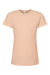 Tultex 216 Womens Fine Jersey Classic Fit Short Sleeve Crewneck T-Shirt Peach Flat Front