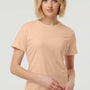 Tultex Womens Fine Jersey Classic Fit Short Sleeve Crewneck T-Shirt - Peach - Closeout