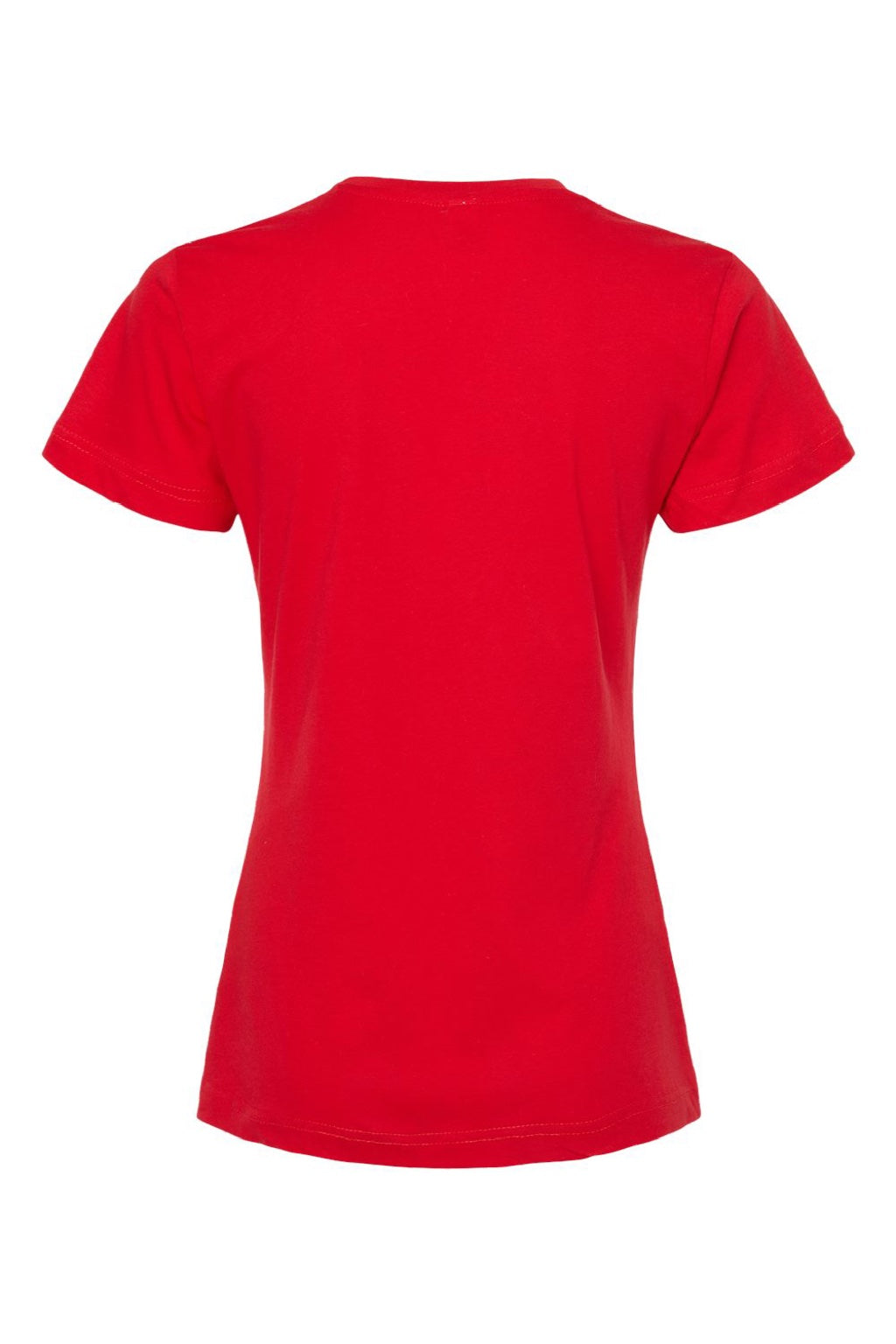 Tultex 216 Womens Fine Jersey Classic Fit Short Sleeve Crewneck T-Shirt Red Flat Back