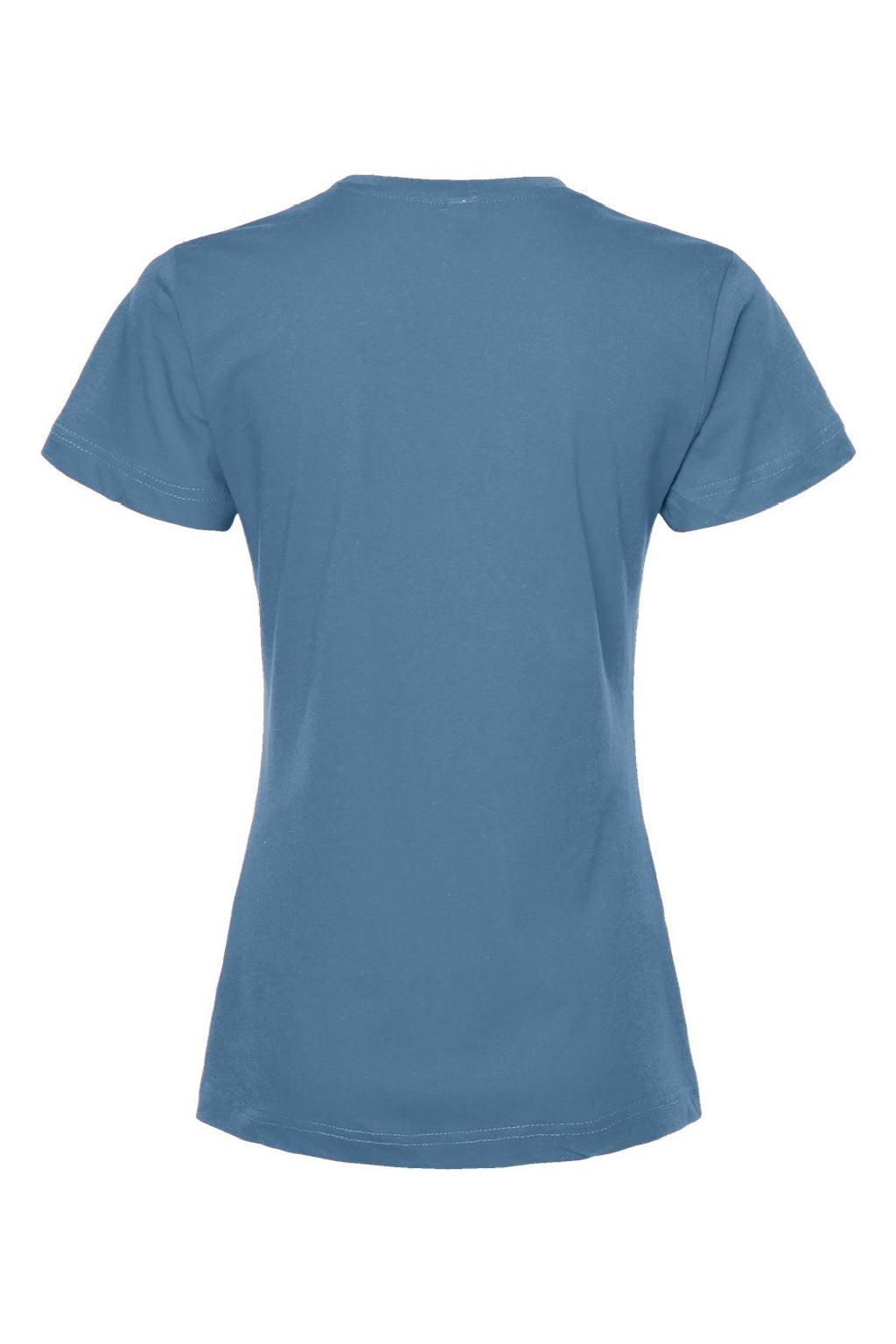 Tultex 216 Womens Fine Jersey Classic Fit Short Sleeve Crewneck T-Shirt Slate Blue Flat Back