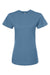 Tultex 216 Womens Fine Jersey Classic Fit Short Sleeve Crewneck T-Shirt Slate Blue Flat Front