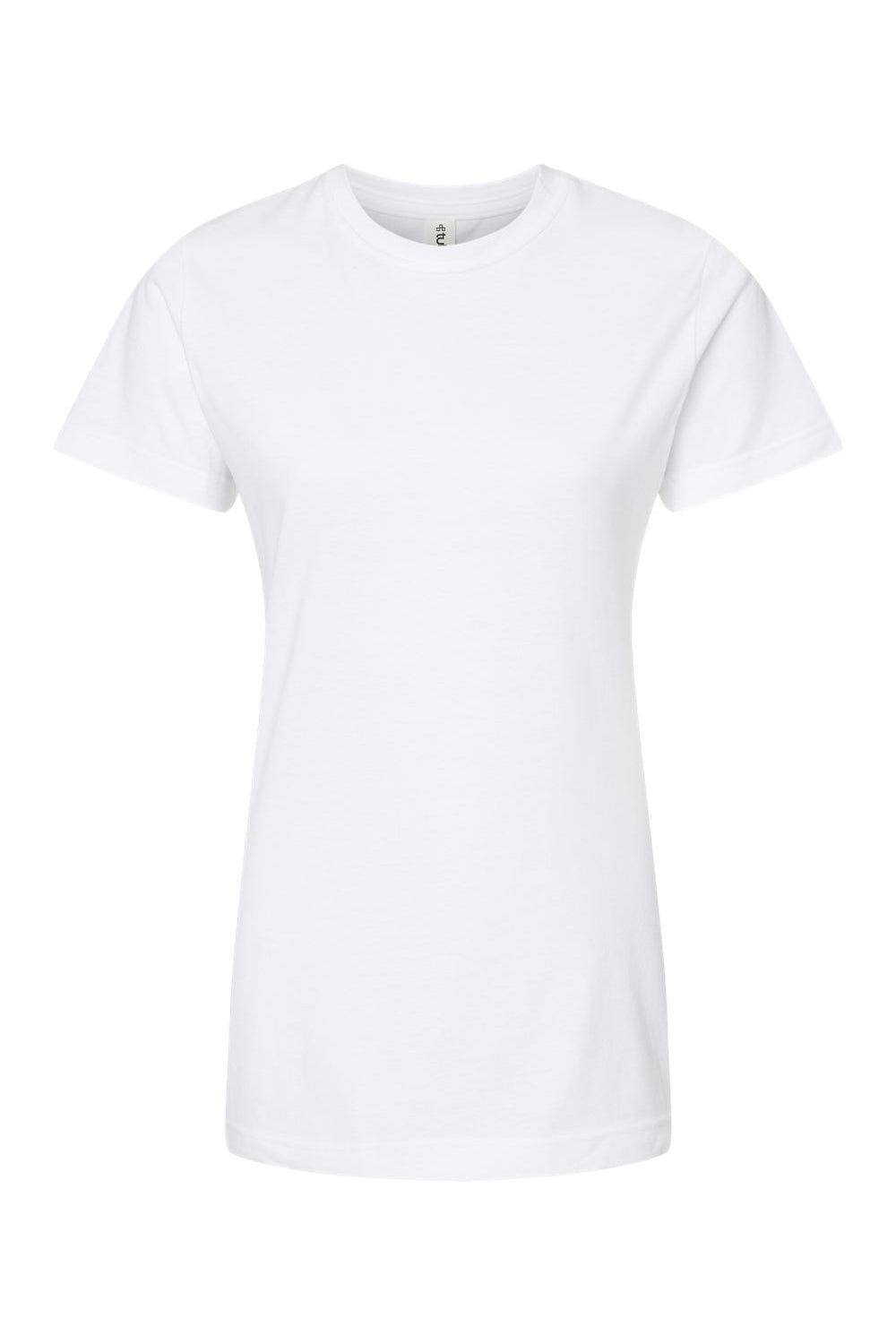 Tultex 216 Womens Fine Jersey Classic Fit Short Sleeve Crewneck T-Shirt White Flat Front