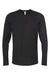 Tultex 591 Mens Premium Long Sleeve Crewneck T-Shirt Black Flat Front