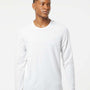 Tultex Mens Premium Long Sleeve Crewneck T-Shirt - White - NEW