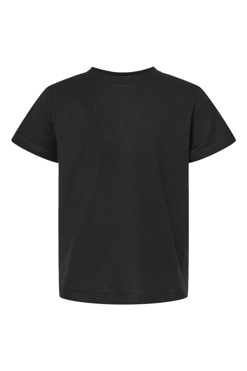 Tultex 235 Youth Fine Jersey Short Sleeve Crewneck T-Shirt Black Flat Front