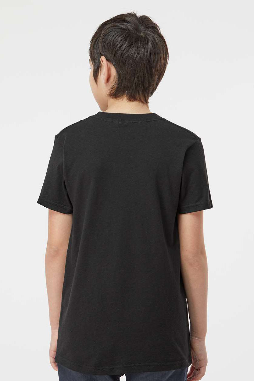 Tultex 235 Youth Fine Jersey Short Sleeve Crewneck T-Shirt Black Model Back