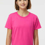 Tultex Youth Fine Jersey Short Sleeve Crewneck T-Shirt - Fuchsia Pink
