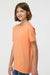 Tultex 235 Youth Fine Jersey Short Sleeve Crewneck T-Shirt Heather Cantaloupe Orange Model Side