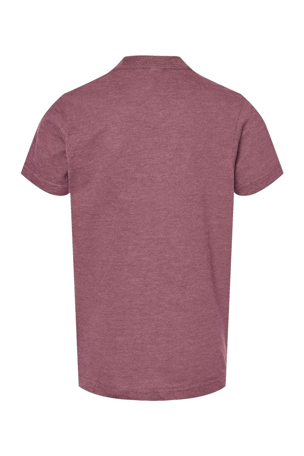 Tultex 235 Youth Fine Jersey Short Sleeve Crewneck T-Shirt Heather Cassis Pink Flat Back