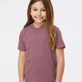 Tultex Youth Fine Jersey Short Sleeve Crewneck T-Shirt - Heather Cassis Pink - NEW