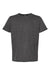 Tultex 235 Youth Fine Jersey Short Sleeve Crewneck T-Shirt Heather Charcoal Grey Flat Front