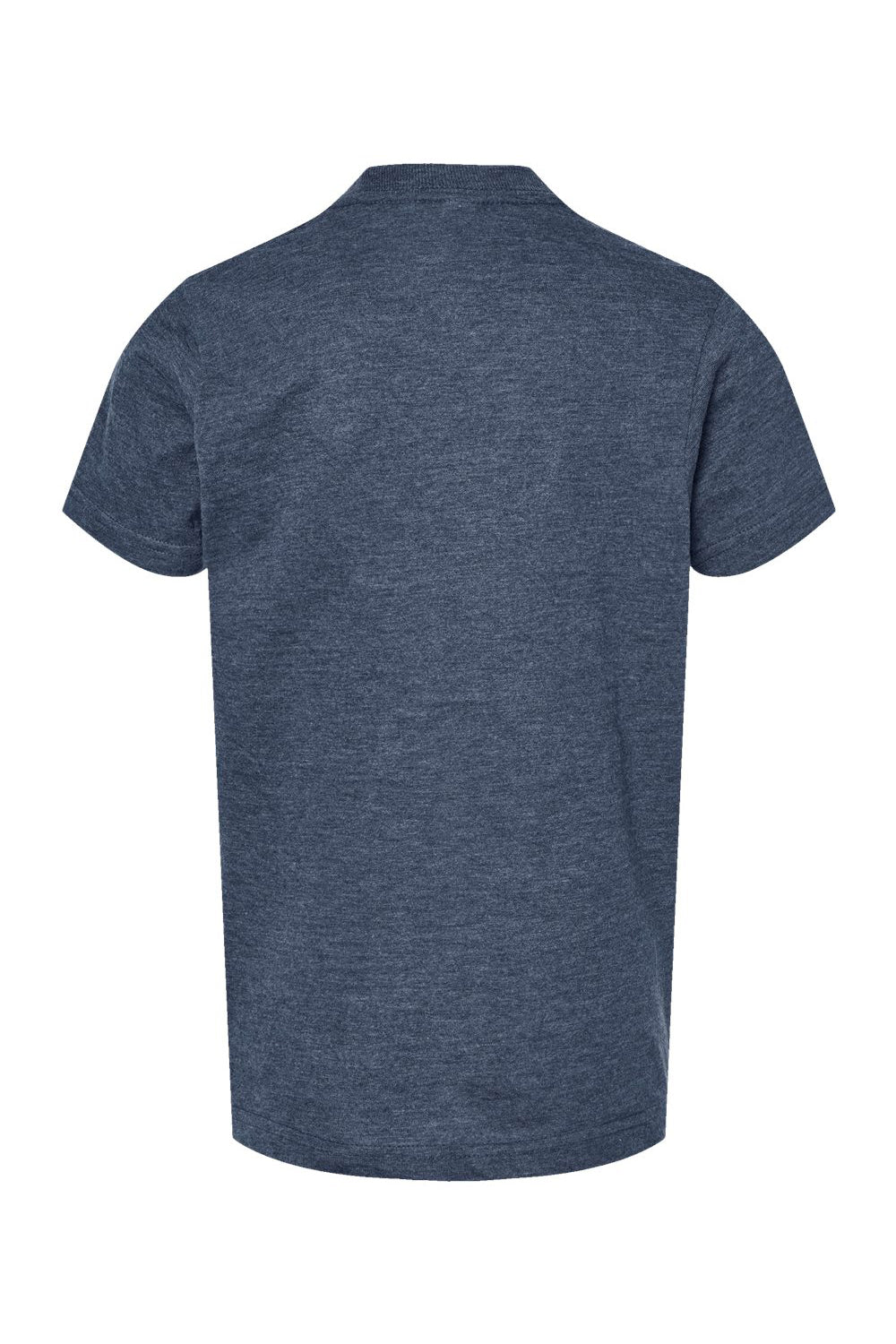 Tultex 235 Youth Fine Jersey Short Sleeve Crewneck T-Shirt Heather Denim Blue Flat Back