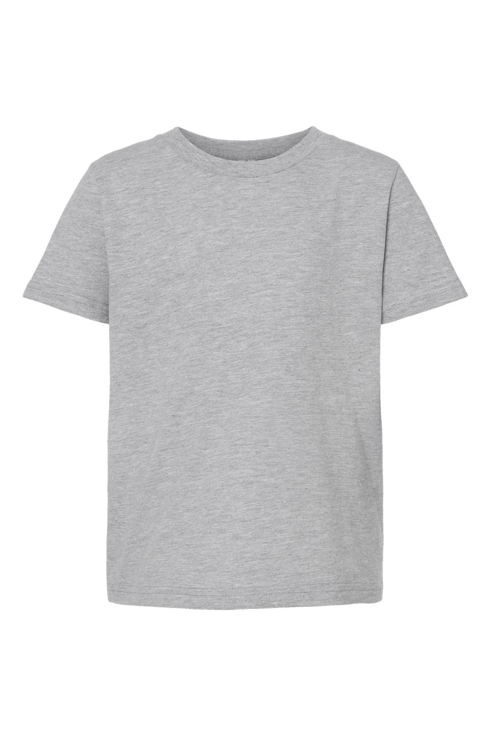 Tultex 235 Youth Fine Jersey Short Sleeve Crewneck T-Shirt Heather Grey Flat Front