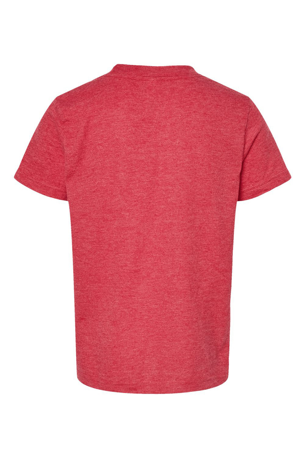 Tultex 235 Youth Fine Jersey Short Sleeve Crewneck T-Shirt Heather Red Flat Back