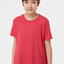 Tultex Youth Fine Jersey Short Sleeve Crewneck T-Shirt - Heather Red