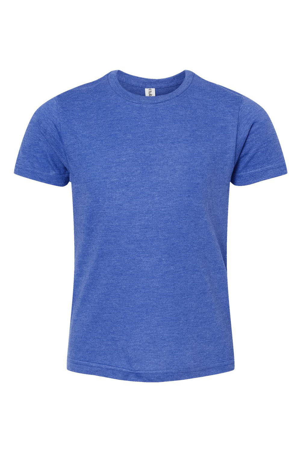 Tultex 235 Youth Fine Jersey Short Sleeve Crewneck T-Shirt Heather Royal Blue Flat Front