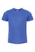 Tultex 235 Youth Fine Jersey Short Sleeve Crewneck T-Shirt Heather Royal Blue Flat Front