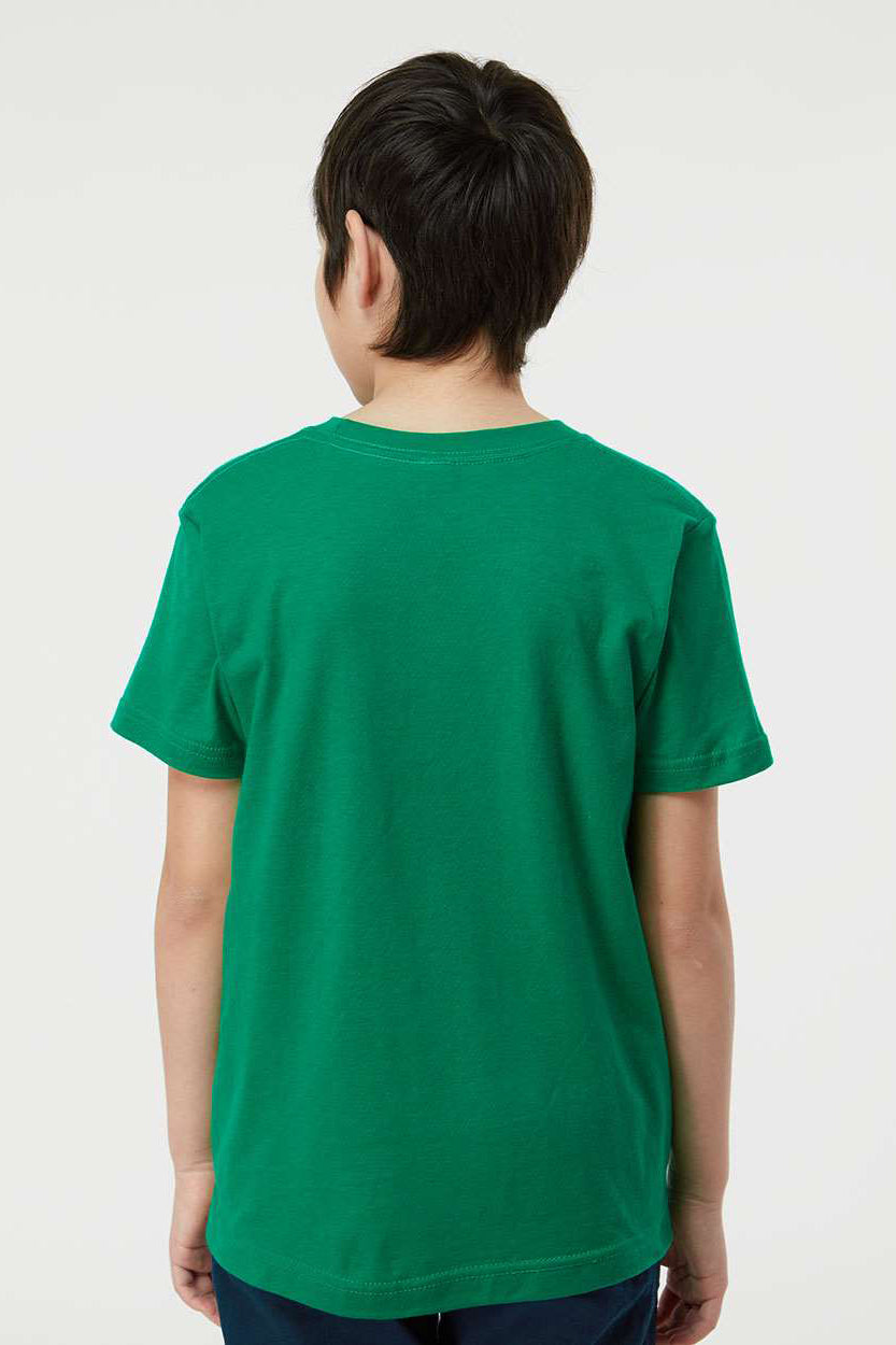 Tultex 235 Youth Fine Jersey Short Sleeve Crewneck T-Shirt Kelly Green Model Back