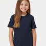 Tultex Youth Fine Jersey Short Sleeve Crewneck T-Shirt - Navy Blue - NEW