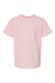 Tultex 235 Youth Fine Jersey Short Sleeve Crewneck T-Shirt Pink Flat Front