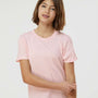 Tultex Youth Fine Jersey Short Sleeve Crewneck T-Shirt - Pink - NEW