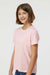 Tultex 235 Youth Fine Jersey Short Sleeve Crewneck T-Shirt Pink Model Side