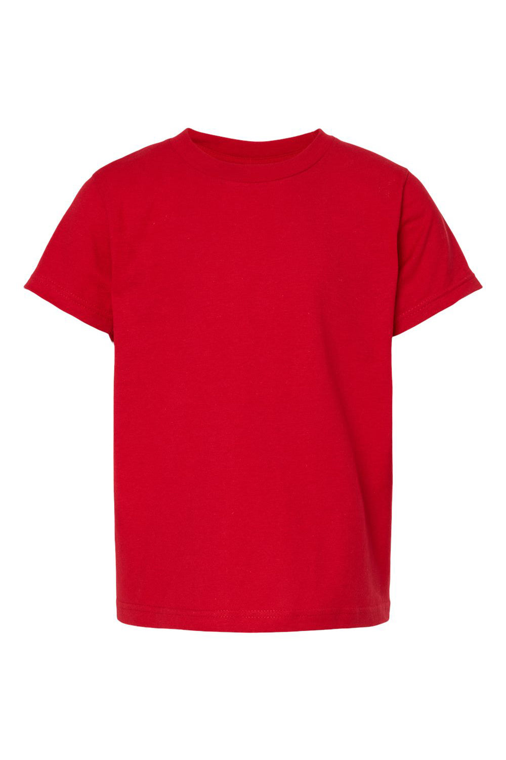 Tultex 235 Youth Fine Jersey Short Sleeve Crewneck T-Shirt Red Flat Front
