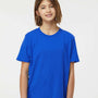 Tultex Youth Fine Jersey Short Sleeve Crewneck T-Shirt - Royal Blue - NEW