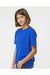 Tultex 235 Youth Fine Jersey Short Sleeve Crewneck T-Shirt Royal Blue Model Side