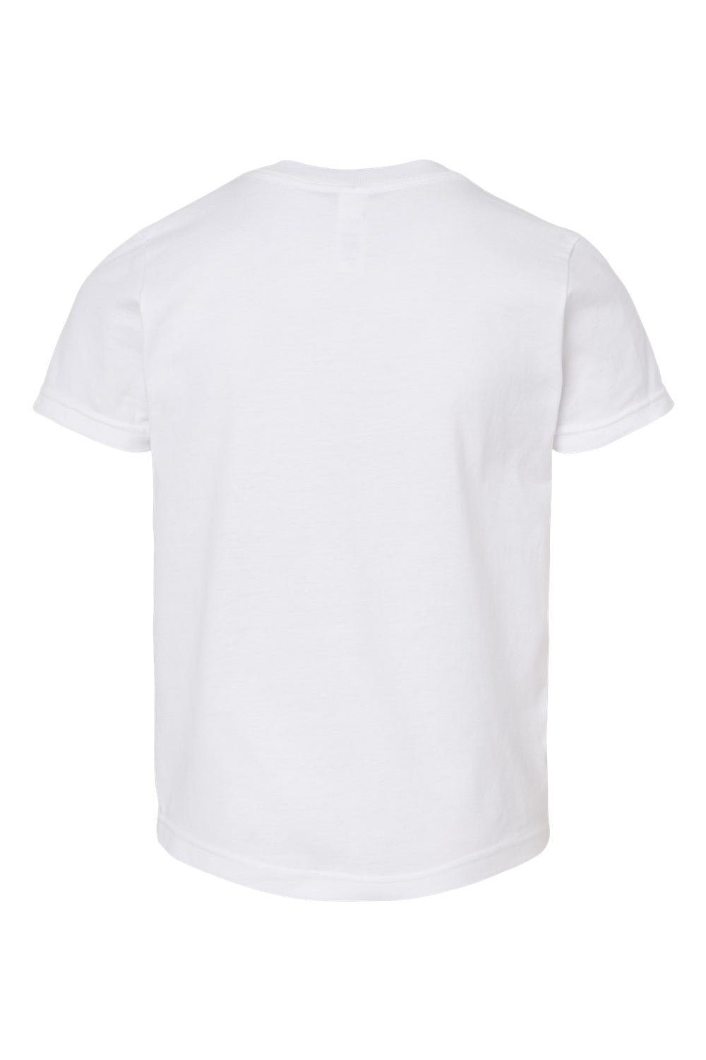 Tultex 235 Youth Fine Jersey Short Sleeve Crewneck T-Shirt White Flat Back