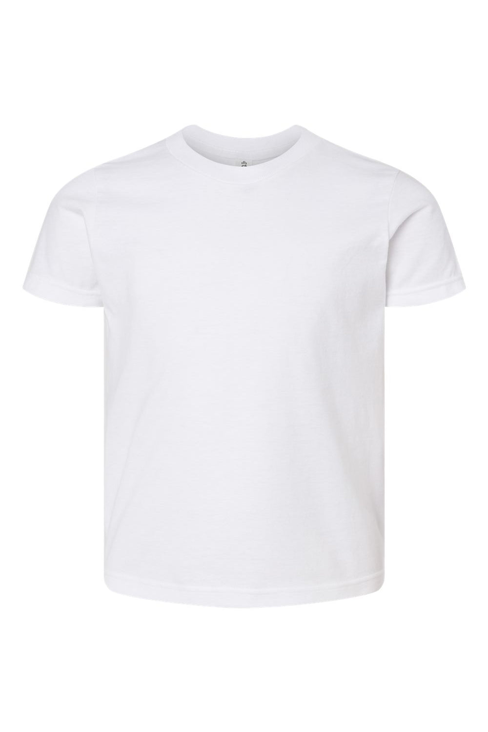 Tultex 235 Youth Fine Jersey Short Sleeve Crewneck T-Shirt White Flat Front