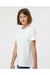 Tultex 235 Youth Fine Jersey Short Sleeve Crewneck T-Shirt White Model Side