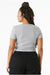 Bella + Canvas BC1010/1010 Womens Micro Ribbed Short Sleeve Crewneck Baby T-Shirt Heather Grey Model Back