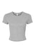 Bella + Canvas BC1010/1010 Womens Micro Ribbed Short Sleeve Crewneck Baby T-Shirt Heather Grey Flat Front