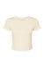 Bella + Canvas BC1010/1010 Womens Micro Ribbed Short Sleeve Crewneck Baby T-Shirt Natural Flat Front