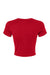 Bella + Canvas 1010BE Womens Micro Ribbed Short Sleeve Crewneck Baby T-Shirt Red Flat Back