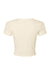 Bella + Canvas 1010BE Womens Micro Ribbed Short Sleeve Crewneck Baby T-Shirt Natural Flat Back