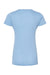 Tultex 240 Womens Poly-Rich Short Sleeve Crewneck T-Shirt Heather Athletic Blue Flat Back