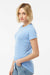 Tultex 240 Womens Poly-Rich Short Sleeve Crewneck T-Shirt Heather Athletic Blue Model Side