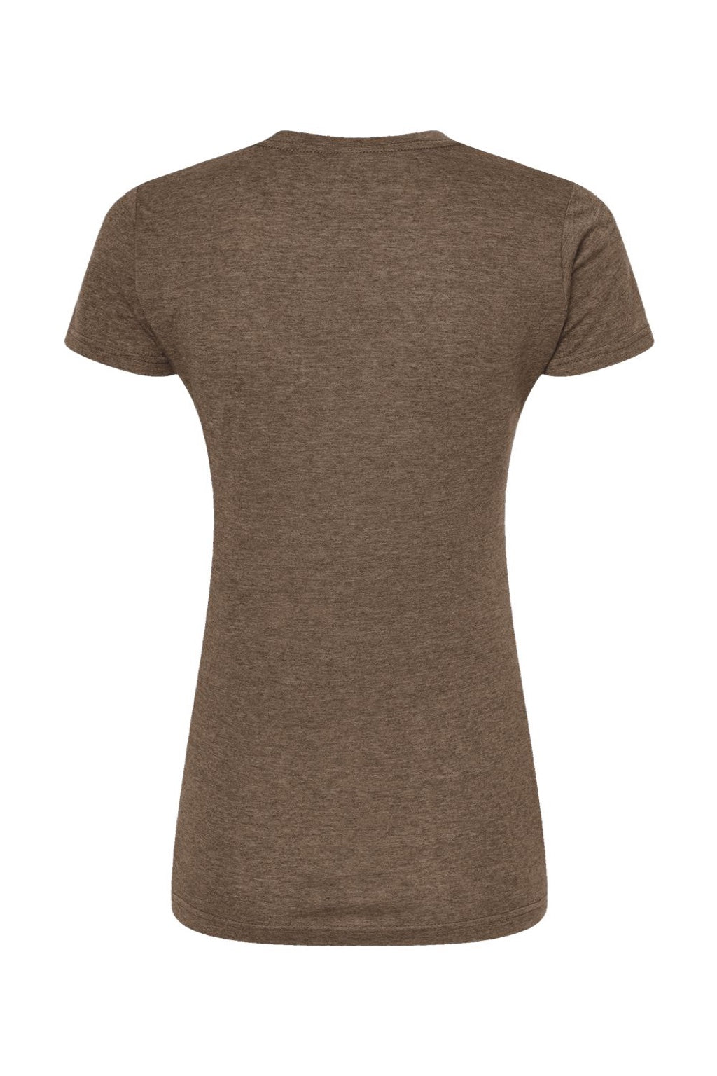 Tultex 240 Womens Poly-Rich Short Sleeve Crewneck T-Shirt Heather Brown Flat Back