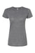 Tultex 240 Womens Poly-Rich Short Sleeve Crewneck T-Shirt Heather Charcoal Grey Flat Front